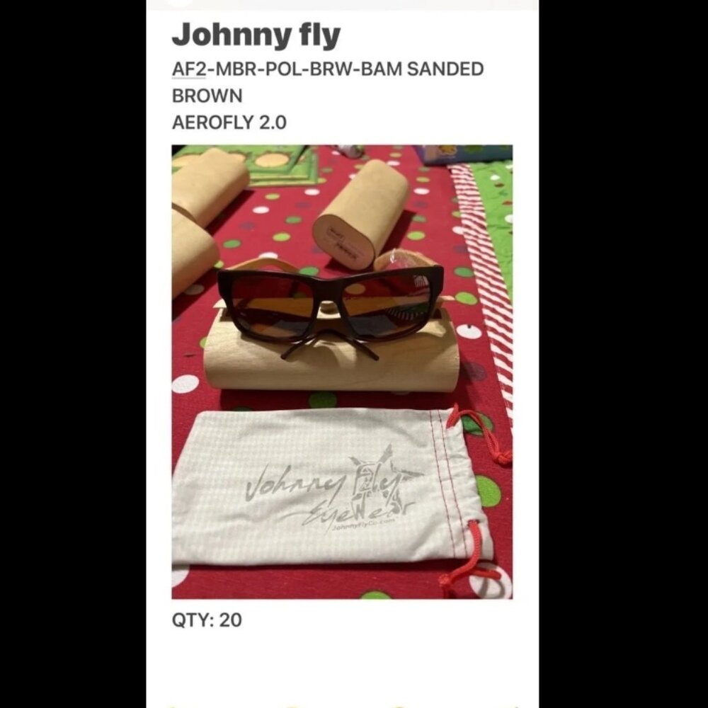 Johnny fly unisex mens or women’s polarized sunglasses AF2-MBR-POL-BRW-BAM